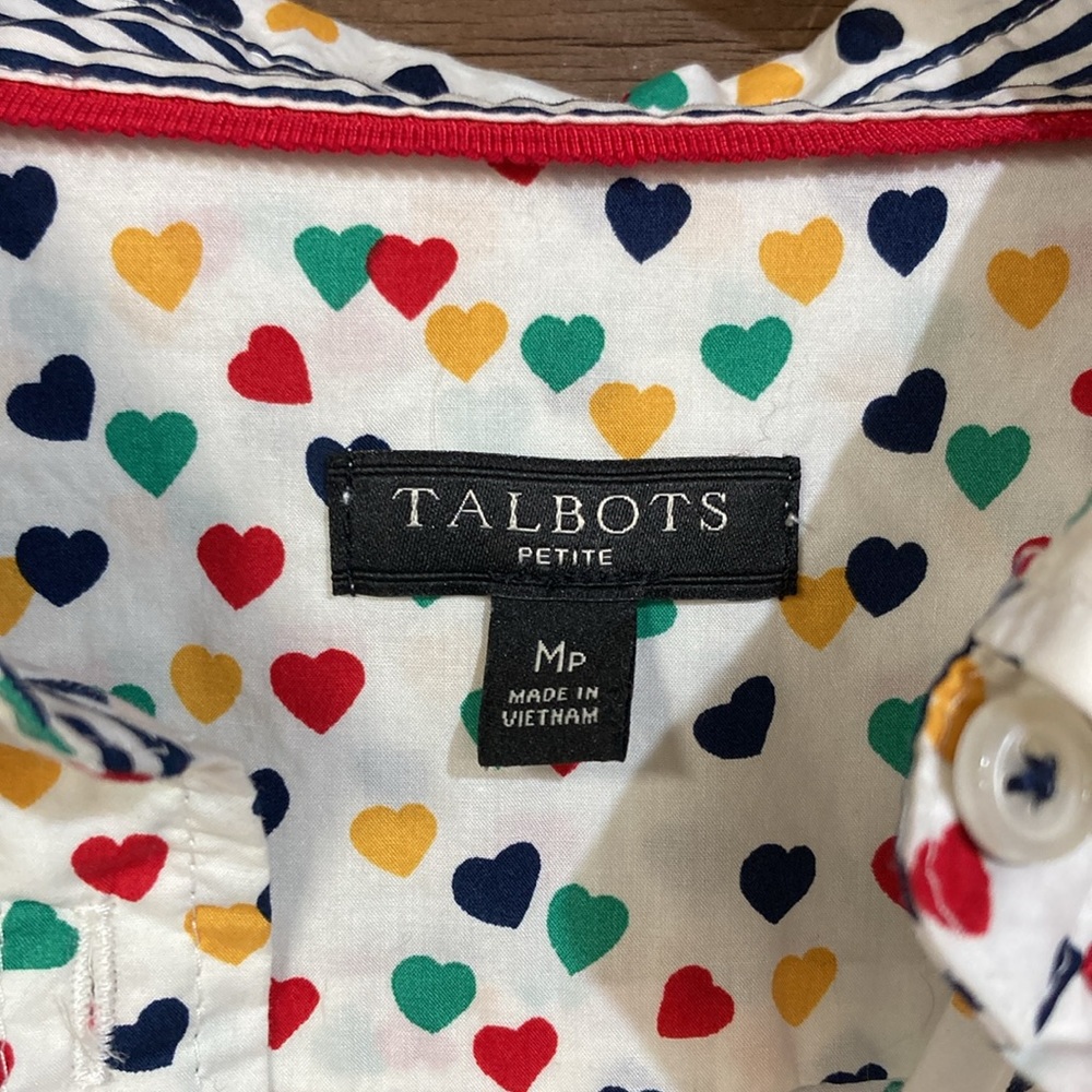 Talbots Heart Button Down - image 5